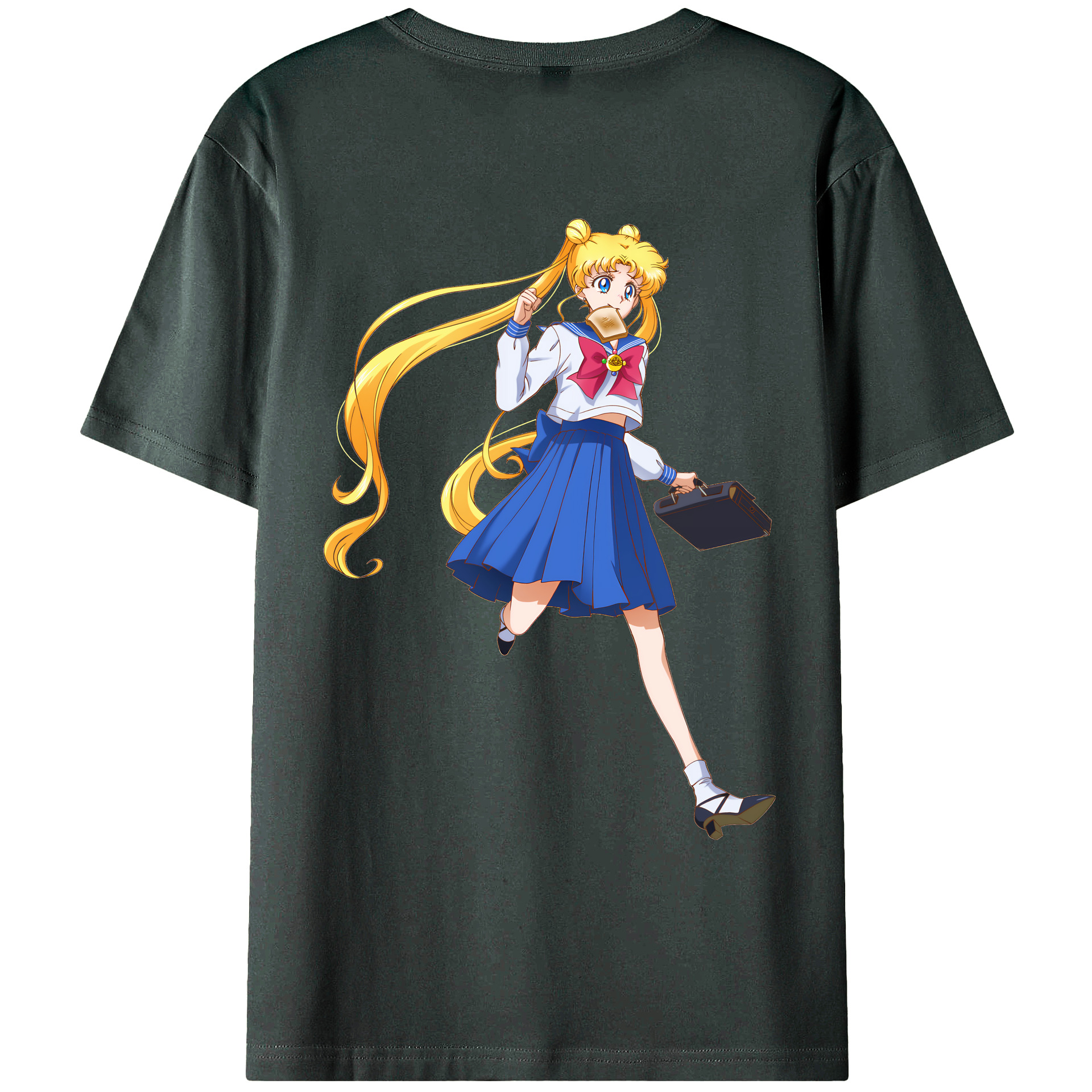 （画像用） 美少女戦士セーラームーン 愛野 美奈子 あいの みなこ Sailor Moon Aino Minako 綿100％ メンズ半袖Tシャツ（バックプリント） 通気性